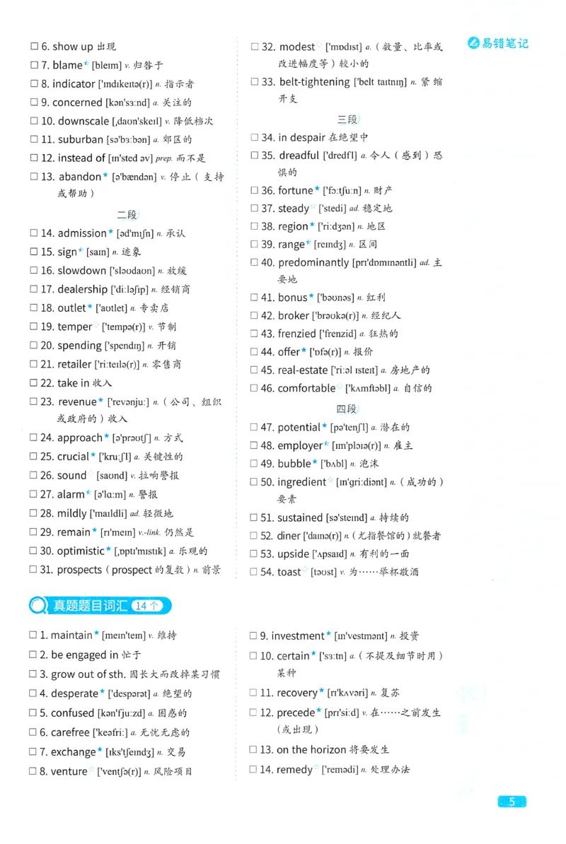 2024考研真相英语一真题配套词汇（2004-2023）_41考研英语一二历年真题解析_英语一_真题配套词汇