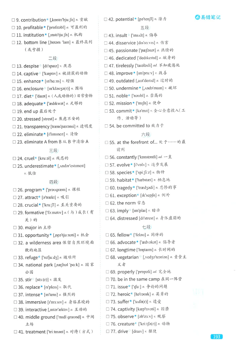 2024考研真相英语一真题配套词汇（2004-2023）_41考研英语一二历年真题解析_英语一_真题配套词汇