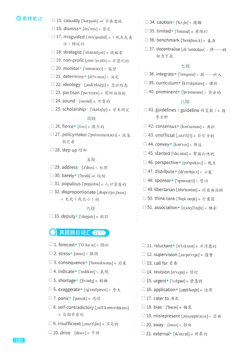 2024考研真相英语一真题配套词汇（2004-2023）_41考研英语一二历年真题解析_英语一_真题配套词汇