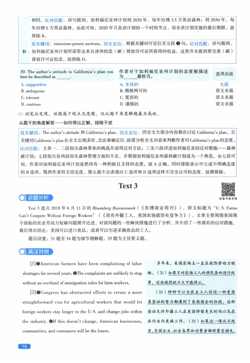 2019年真题逐题细解_41考研英语一二历年真题解析_英语二_解析册+逐词逐句册