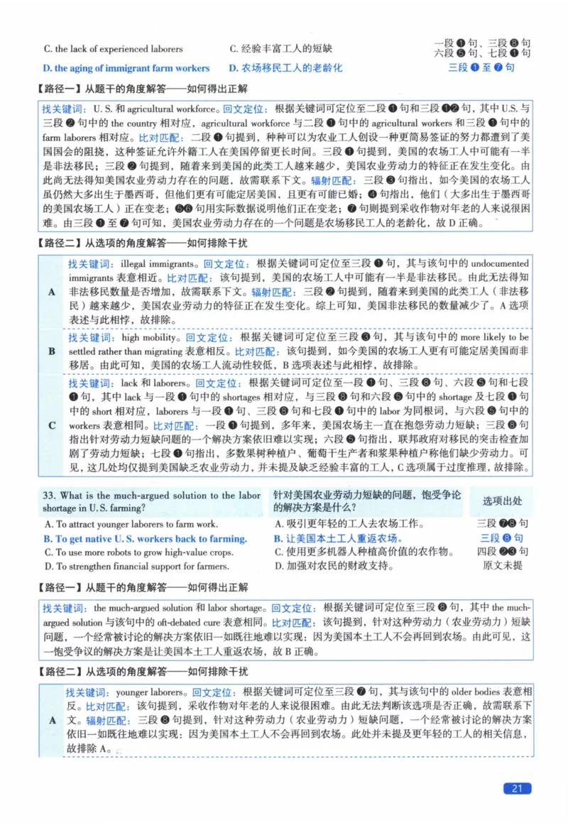 2019年真题逐题细解_41考研英语一二历年真题解析_英语二_解析册+逐词逐句册