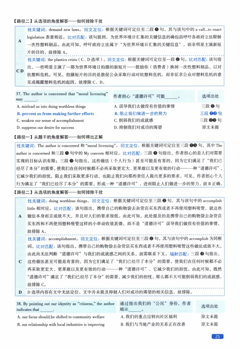 2019年真题逐题细解_41考研英语一二历年真题解析_英语二_解析册+逐词逐句册