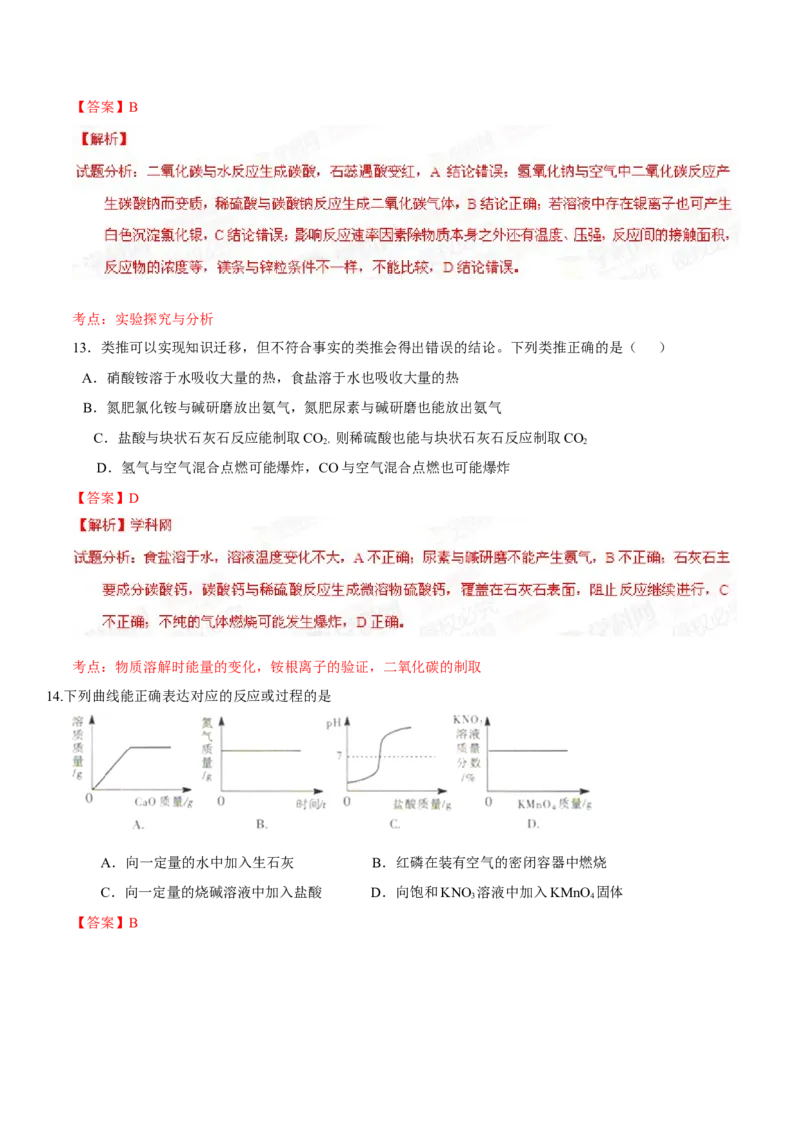 2015年广东省中考化学真题（解析卷）_❤广东中考真题备考2026_5.广东中考化学2008-2025