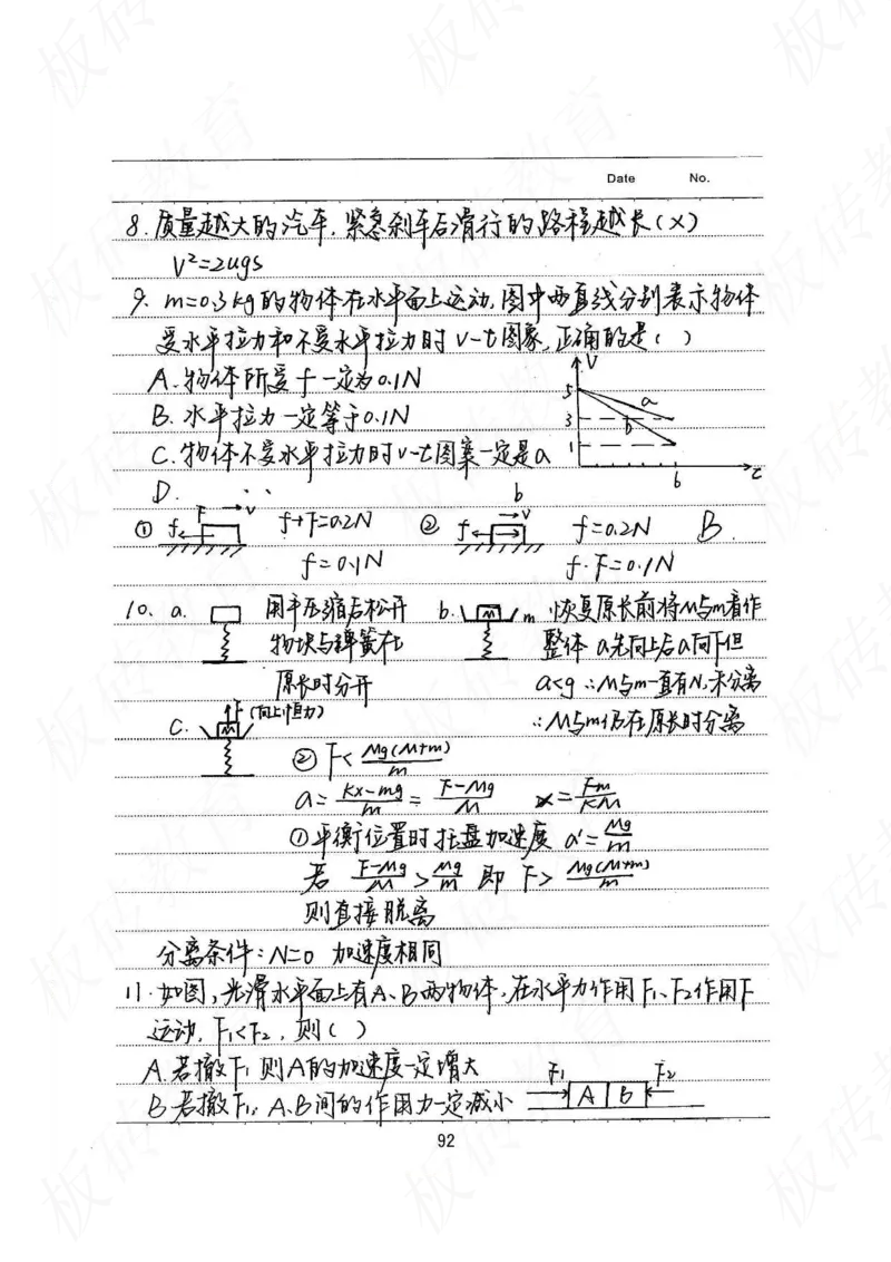 高考学霸笔记物理174页_高中衡水学霸笔记_理科衡水学霸笔记-电子版