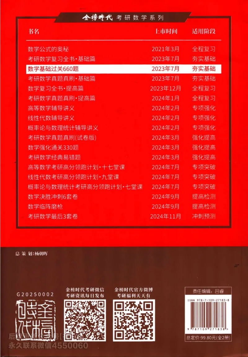 2025考研数学基础过关660题答案册（数学一）_01.2026考研数学有道武忠祥刘金峰全程班_01.2026考研数学武忠祥刘金峰全程班_00.书籍和讲义_00.配套书籍_26版660题数一_2025版