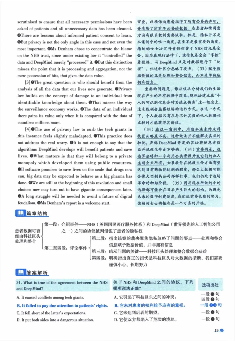 2018年真题逐题细解_41考研英语一二历年真题解析_英语一_解析册+逐词逐句册