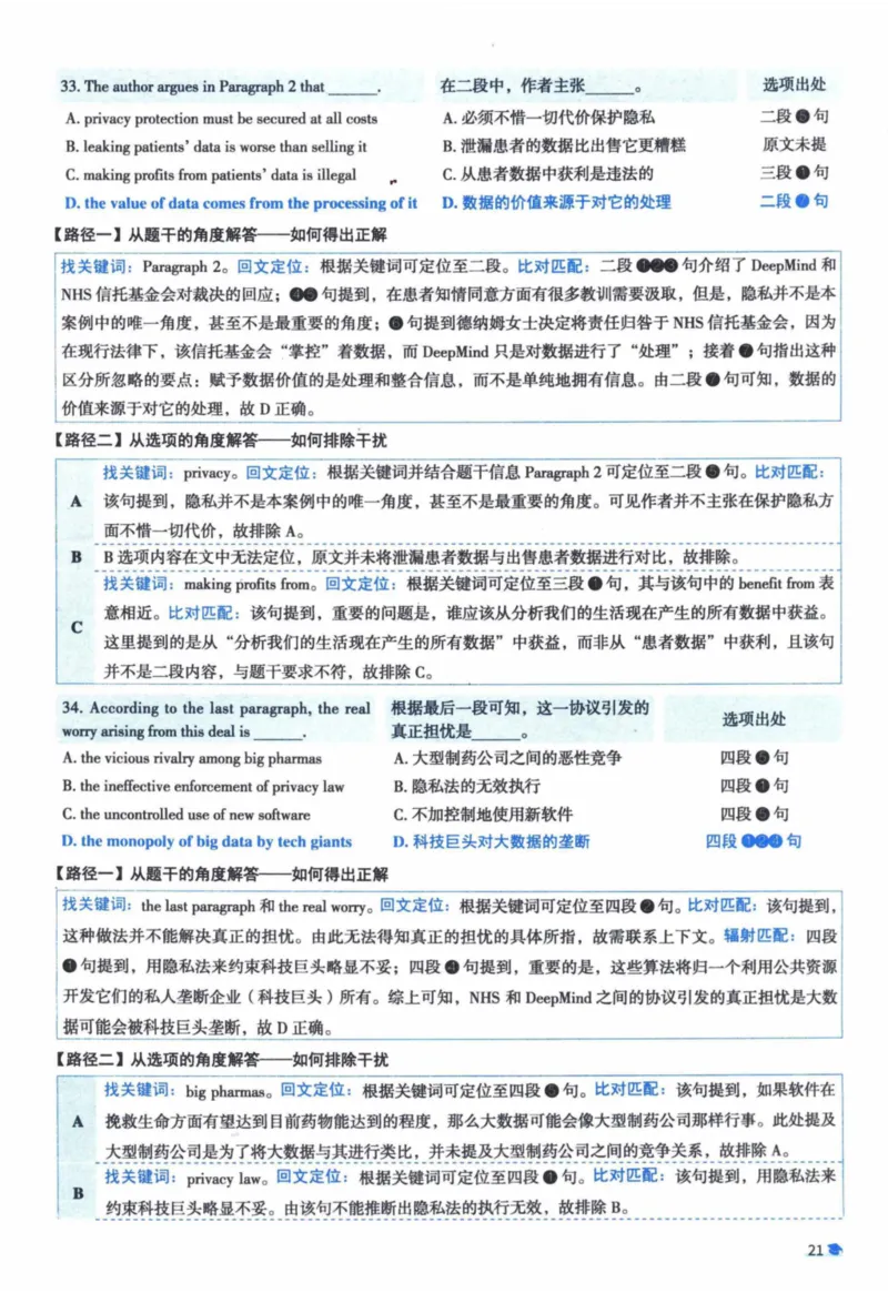 2018年真题逐题细解_41考研英语一二历年真题解析_英语一_解析册+逐词逐句册