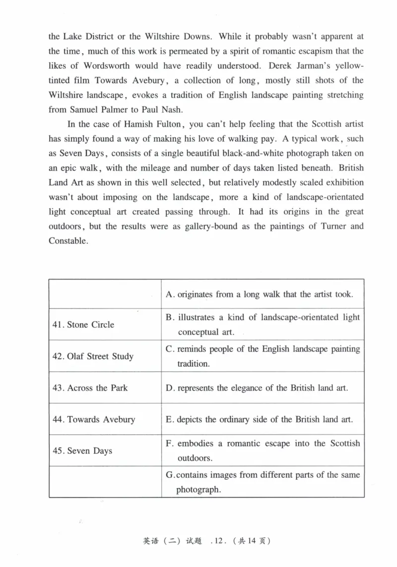 2014年真题及答案速查_41考研英语一二历年真题解析_英语二_真题册+答案速查