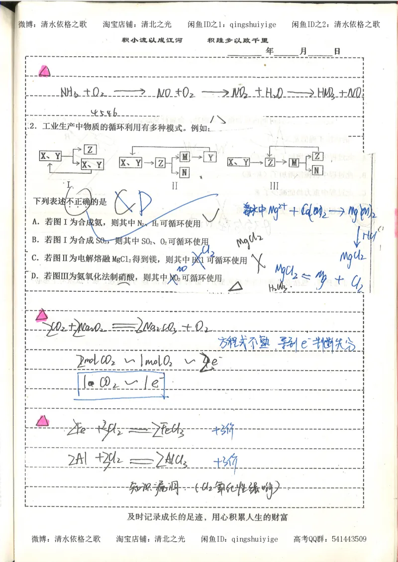 化学积累改错_178页_高中衡水学霸笔记_高中全部赠品_错题集高中九科_化学积累与改错