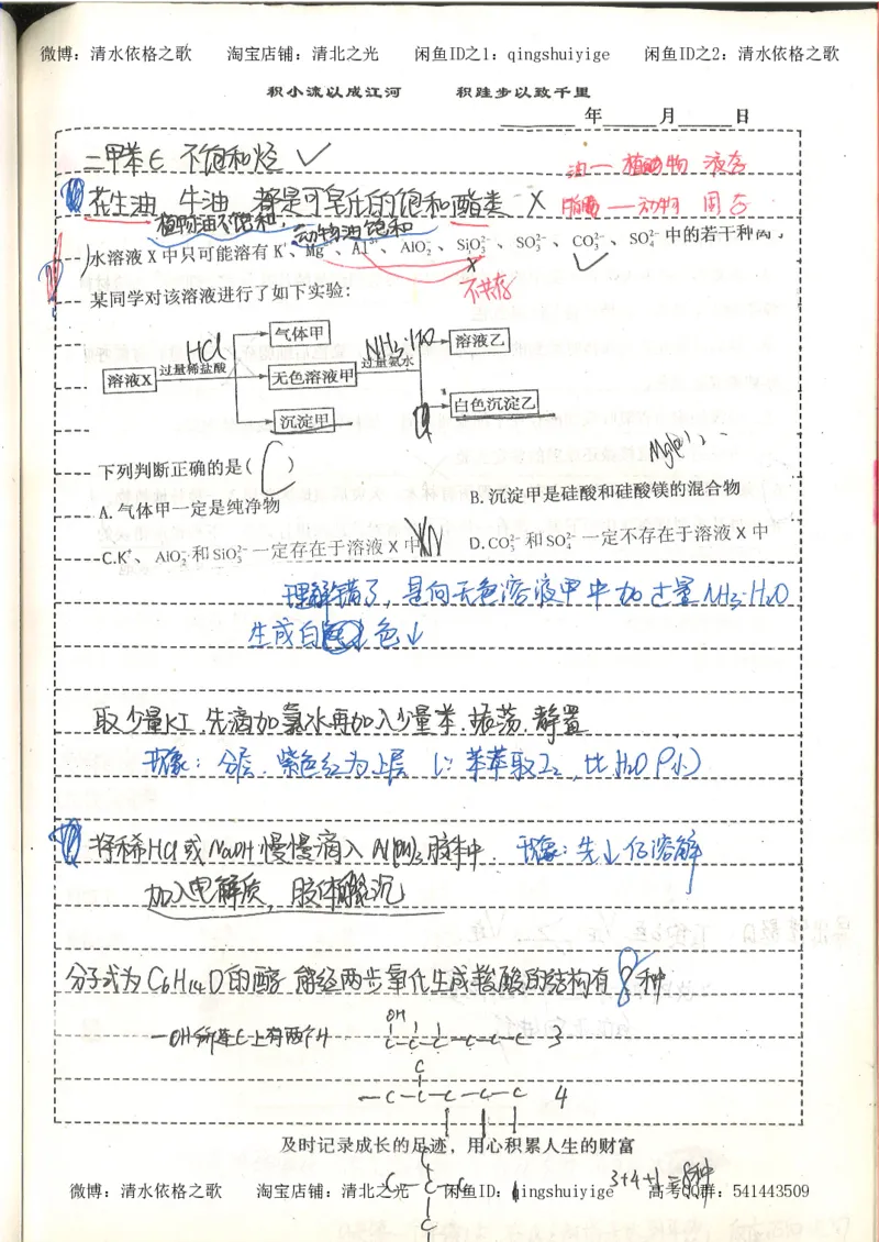 化学积累改错_178页_高中衡水学霸笔记_高中全部赠品_错题集高中九科_化学积累与改错