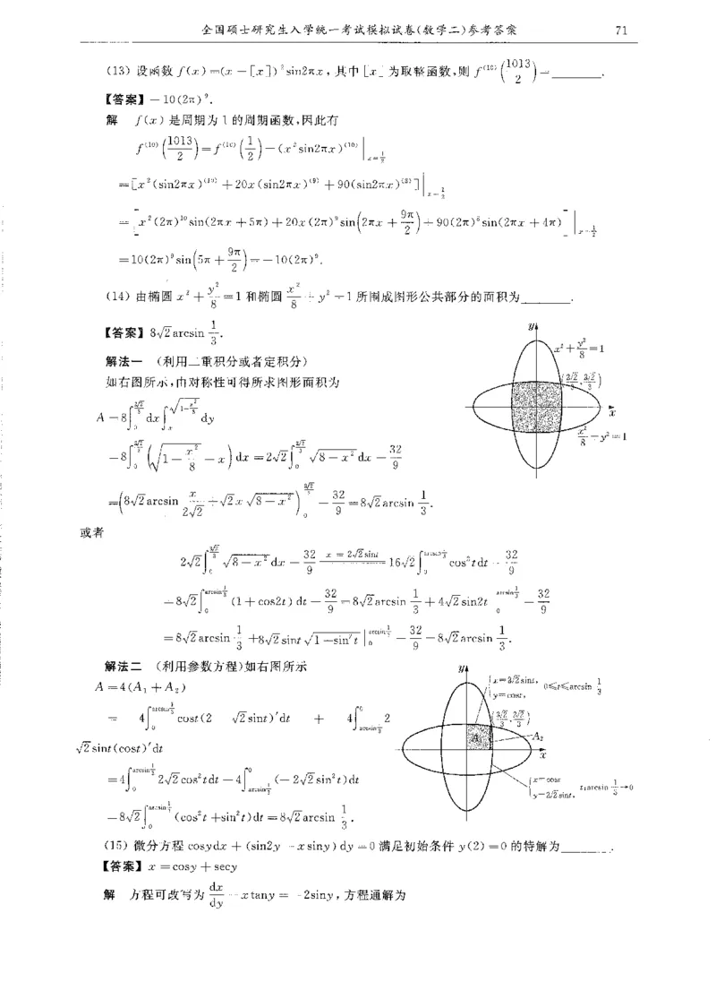 试卷+解析合工大共创数二答案_00.扫描内部讲义汇总（含书籍扫描版增值讲义）_26合工大《超越5+5套卷》_数二