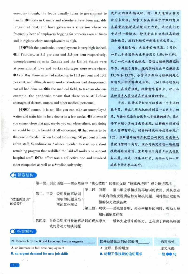 2021年真题逐题细解_41考研英语一二历年真题解析_英语二_解析册+逐词逐句册
