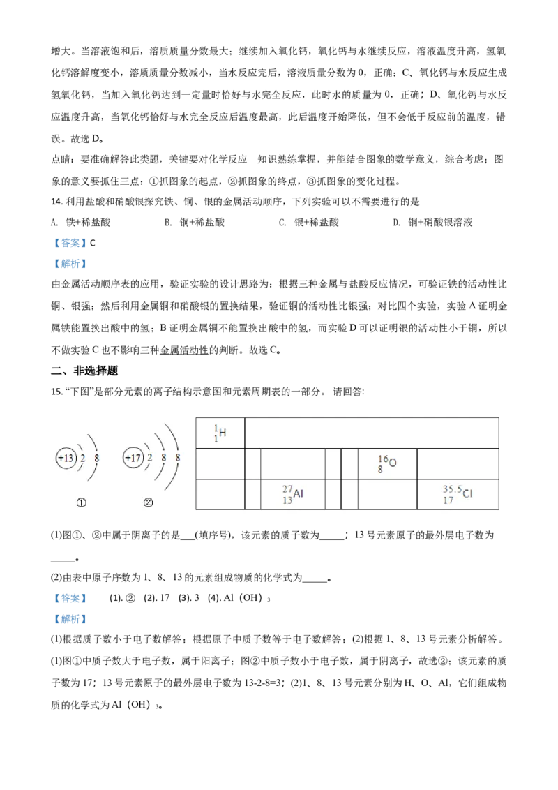 2018年广东省中考化学真题（解析卷）_❤广东中考真题备考2026_5.广东中考化学2008-2025