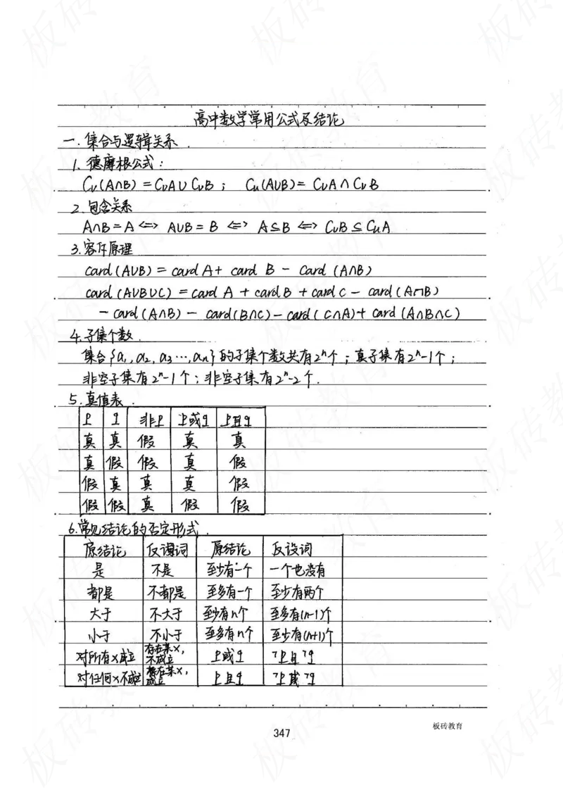 高考学霸笔记数学385页_高中衡水学霸笔记_文科衡水学霸笔记-电子版