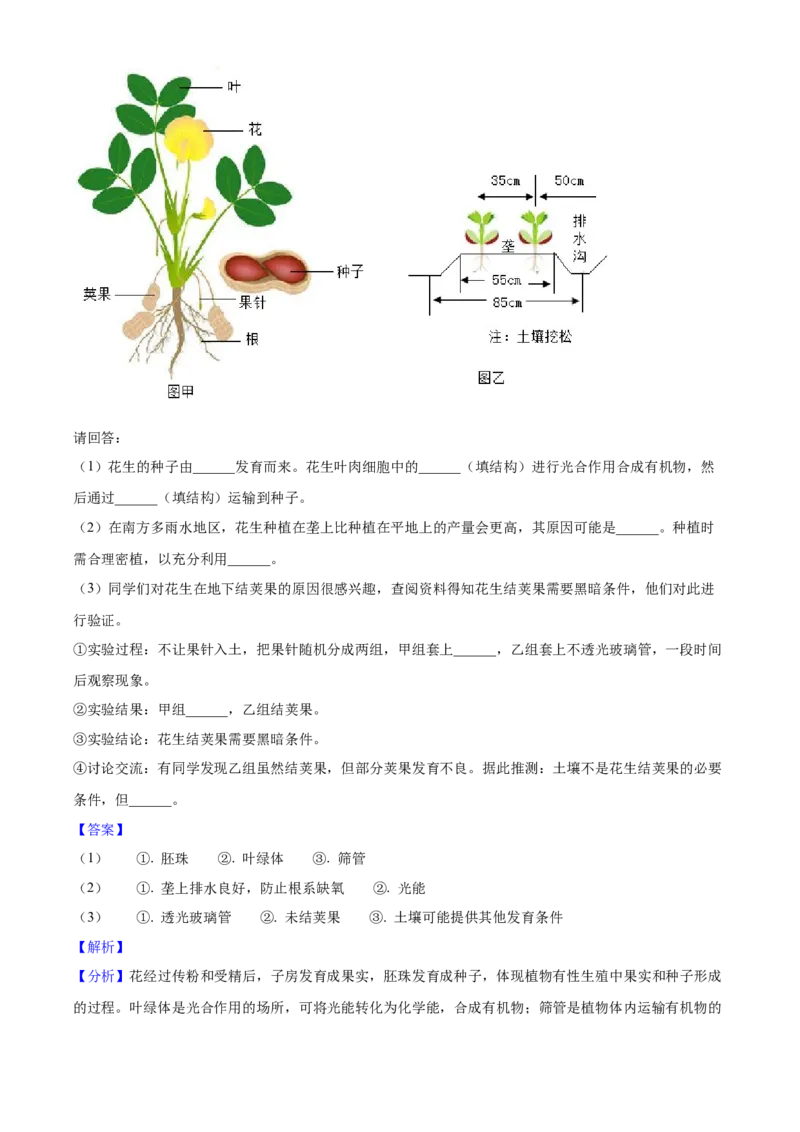2025年广东省中考生物真题（解析卷）_❤广东中考真题备考2026_8.广东中考生物2008-2025