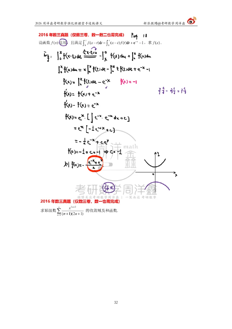 204.2026周洋鑫考研数学（2016真题讲解1）_04.2026考研数学周洋鑫数学笑过_00.随课资料