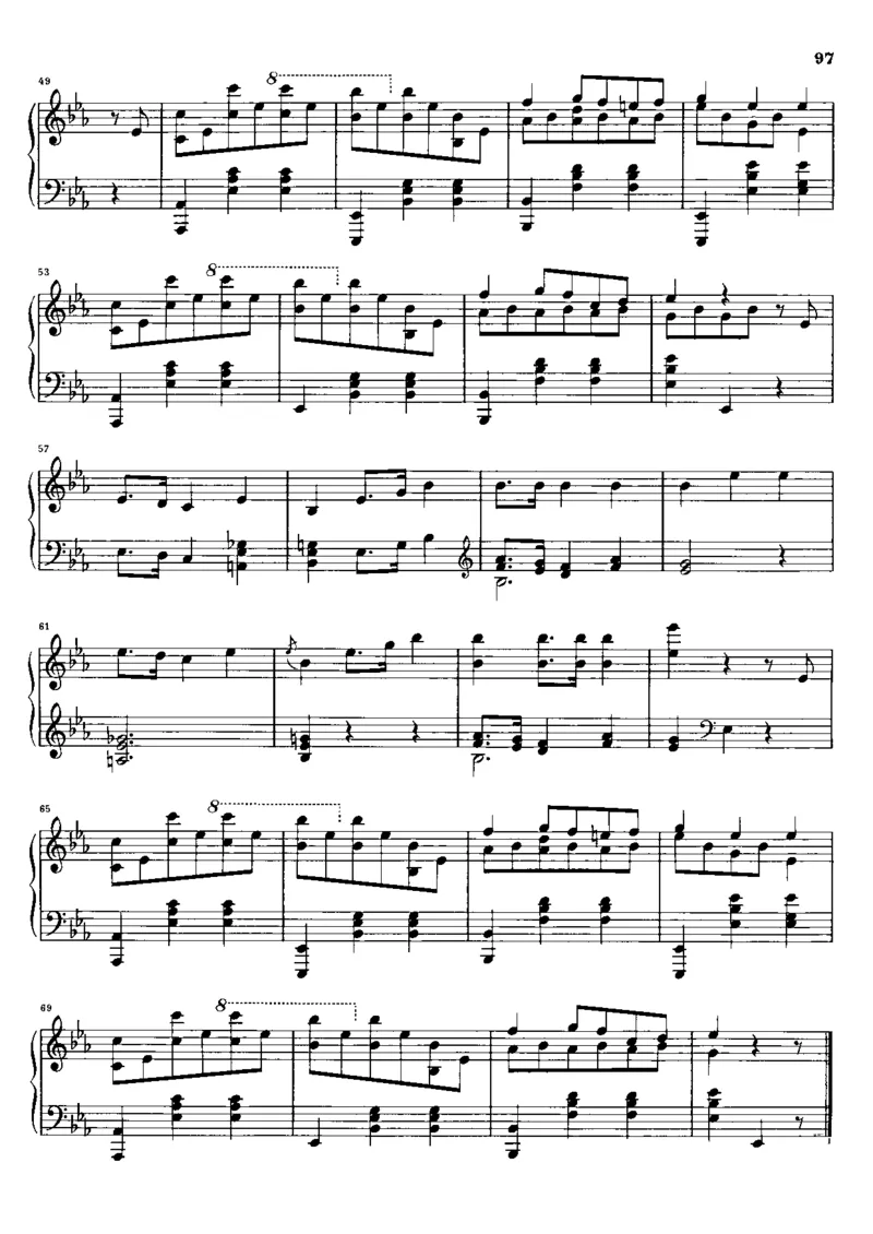 降E大调圆舞曲Nr14_一万首著名钢琴曲谱哈农贝多芬合集视频教学电子版高清无水印可打印_1古典钢琴知名音乐家谱_肖邦钢琴谱全集_圆舞曲_遗作(未编号)