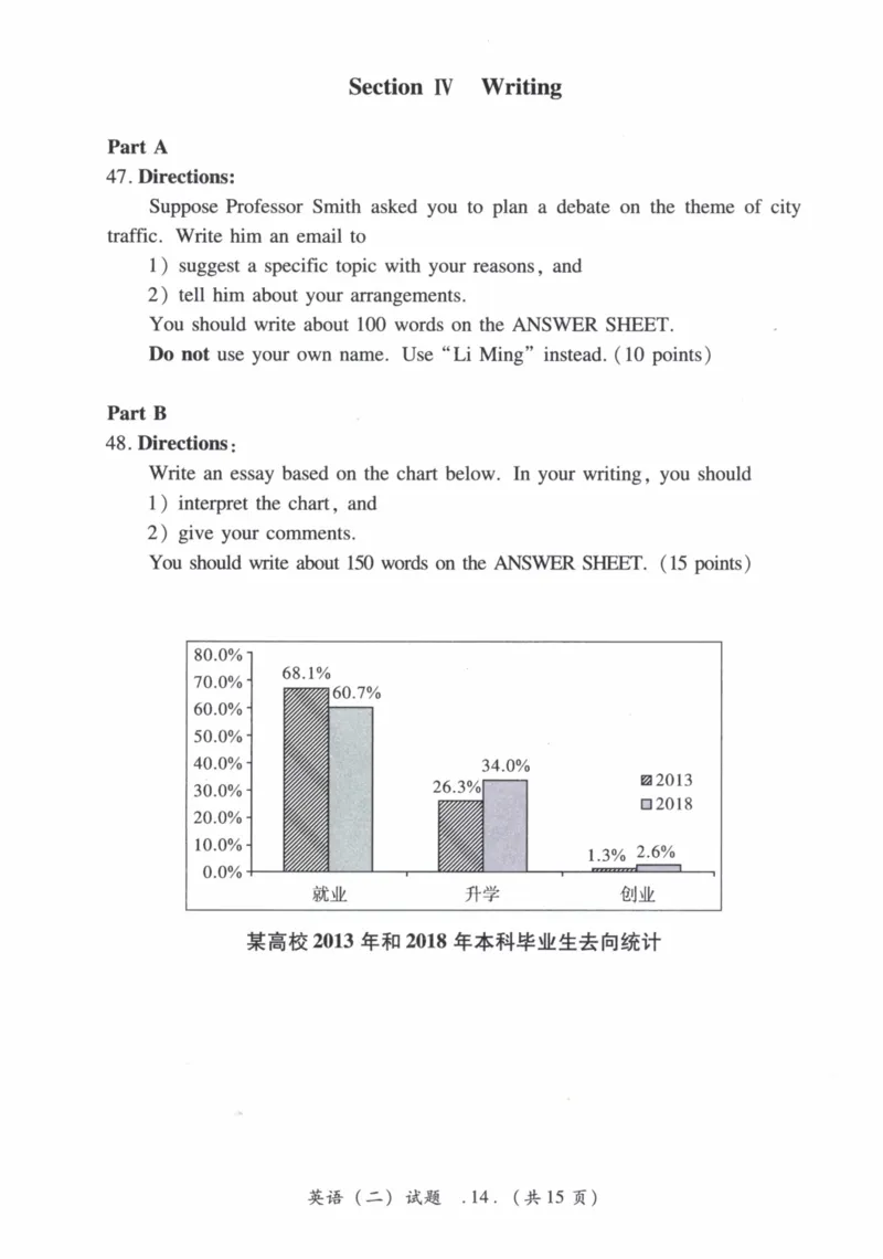 2019年真题及答案速查_41考研英语一二历年真题解析_英语二_真题册+答案速查