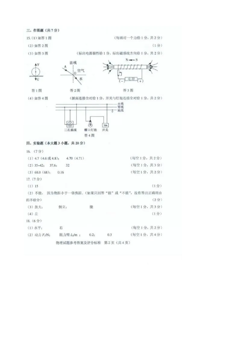 2014年广东省中考物理真题及答案_❤广东中考真题备考2026_4.广东中考物理2008-2025