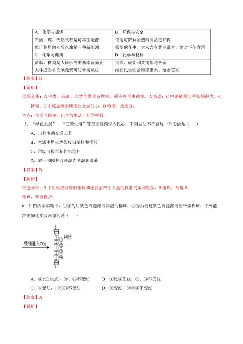 2016年广东省中考化学真题（解析卷）_❤广东中考真题备考2026_5.广东中考化学2008-2025
