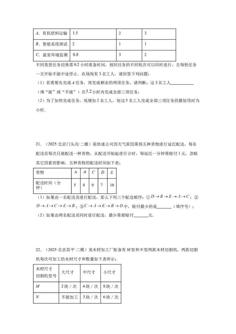 专题22选择填空压轴（学生卷）-5年（2021-2025）中考1年模拟数学真题分类汇编（北京专用）_001（2026北京中考数学专用）5年（2021-2025）中考1年模拟真题分类汇编