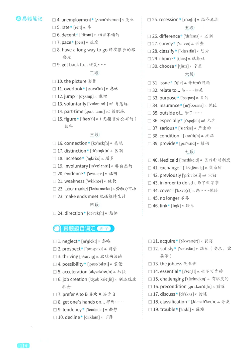2024考研真相英语二真题配套词汇（2004-2023）_41考研英语一二历年真题解析_英语二_真题配套词汇