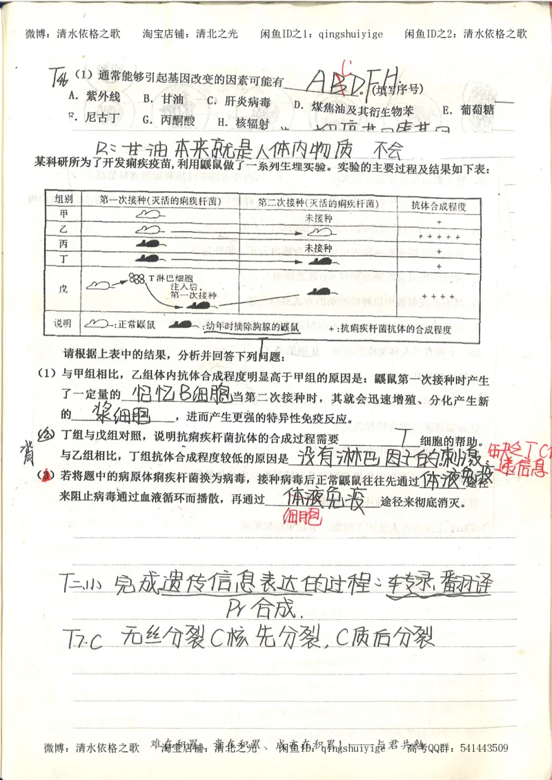 衡水中学高一生物错题与改错_高中衡水学霸笔记_高中全部赠品_错题集高中九科_生物积累与改错