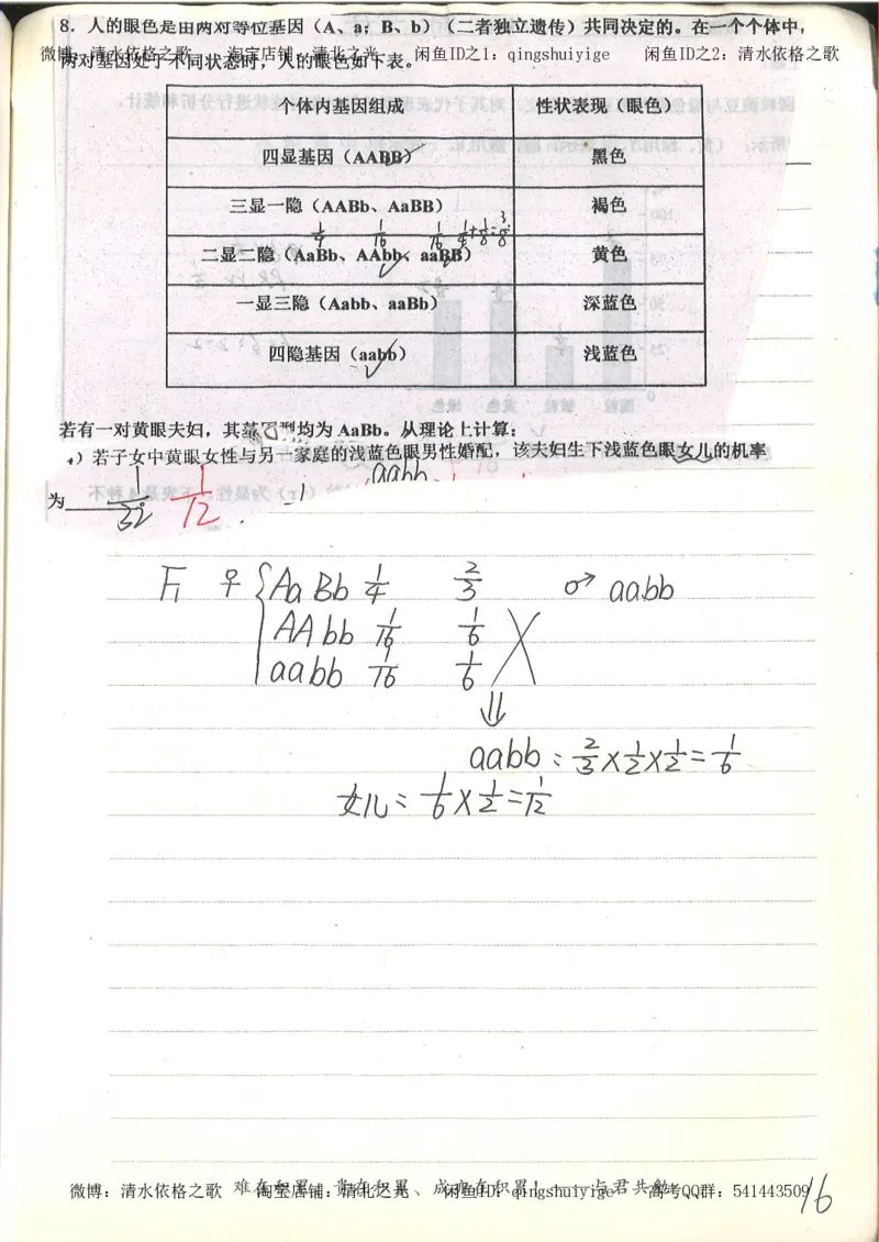 衡水中学高一生物错题与改错_高中衡水学霸笔记_高中全部赠品_错题集高中九科_生物积累与改错