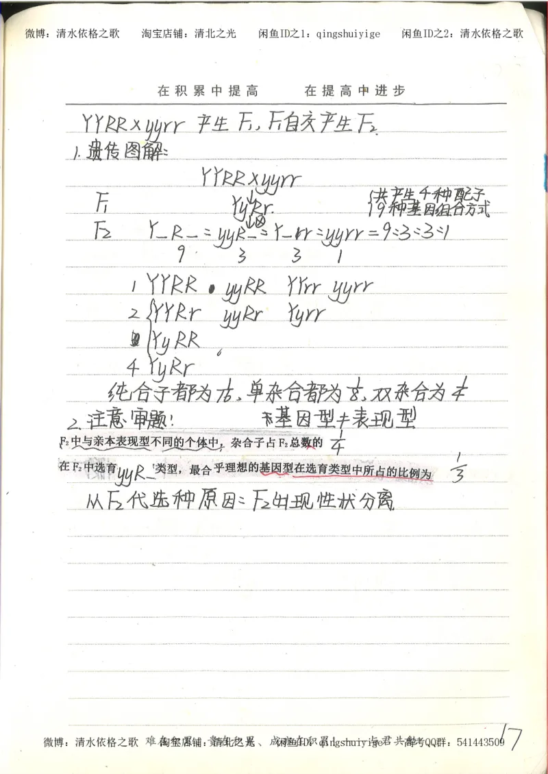 衡水中学高一生物错题与改错_高中衡水学霸笔记_高中全部赠品_错题集高中九科_生物积累与改错