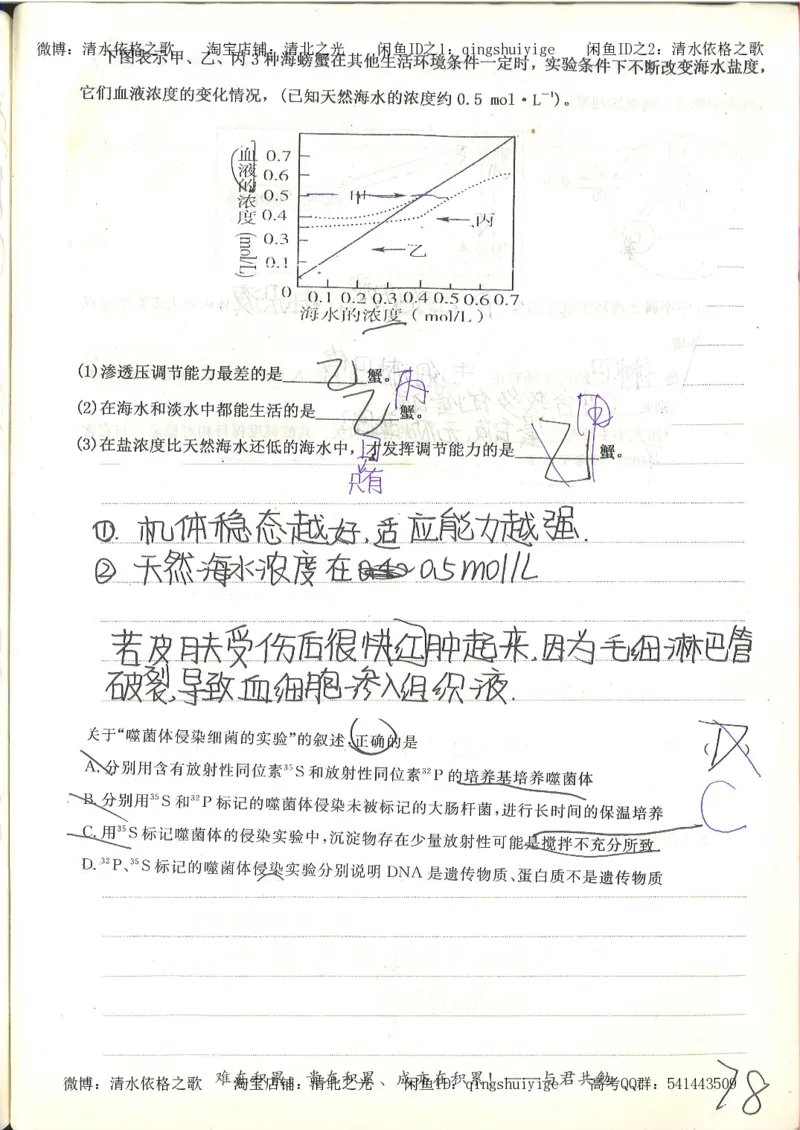 衡水中学高一生物错题与改错_高中衡水学霸笔记_高中全部赠品_错题集高中九科_生物积累与改错