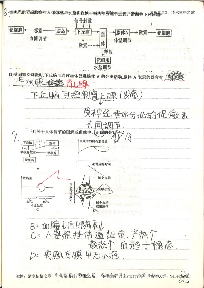 衡水中学高一生物错题与改错_高中衡水学霸笔记_高中全部赠品_错题集高中九科_生物积累与改错