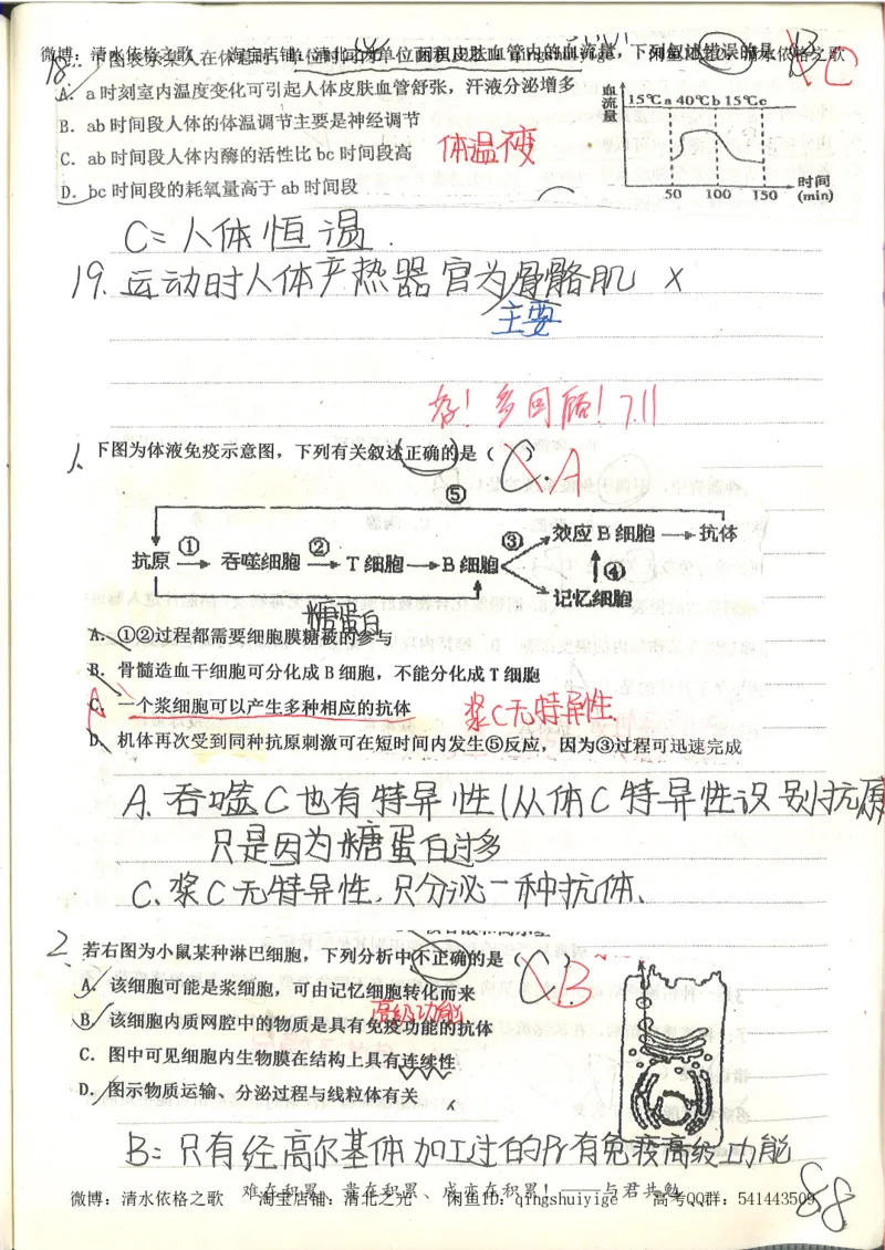 衡水中学高一生物错题与改错_高中衡水学霸笔记_高中全部赠品_错题集高中九科_生物积累与改错