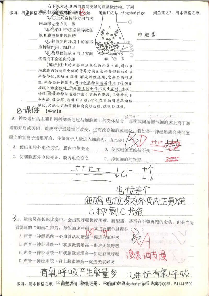 衡水中学高一生物错题与改错_高中衡水学霸笔记_高中全部赠品_错题集高中九科_生物积累与改错