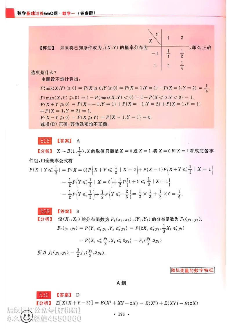 660题数一答案册_01.2026考研数学有道武忠祥刘金峰全程班_01.2026考研数学武忠祥刘金峰全程班_00.书籍和讲义_00.配套书籍_26版660题数一_2026版