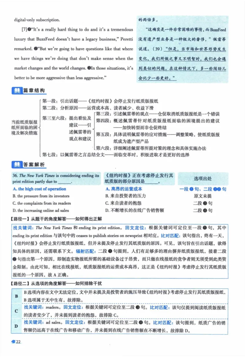 2016年真题逐题细解_41考研英语一二历年真题解析_英语一_解析册+逐词逐句册