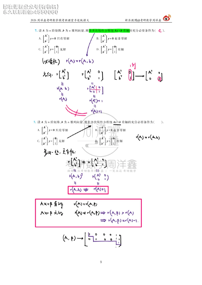 2026考前最后四套卷（1）周洋鑫手迹笔记_1_04.2026考研数学周洋鑫数学笑过_11.26考研数学一考前四套卷全真模考解析课_四套卷