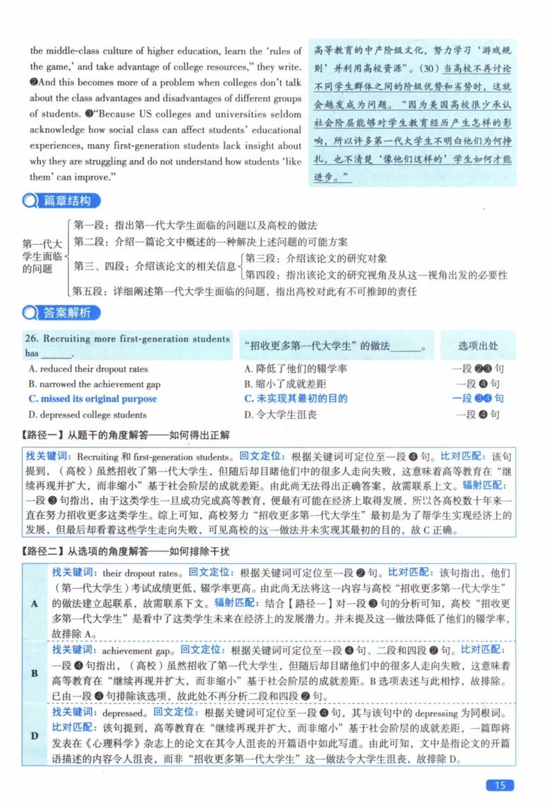 2015年真题逐题细解_41考研英语一二历年真题解析_英语二_解析册+逐词逐句册