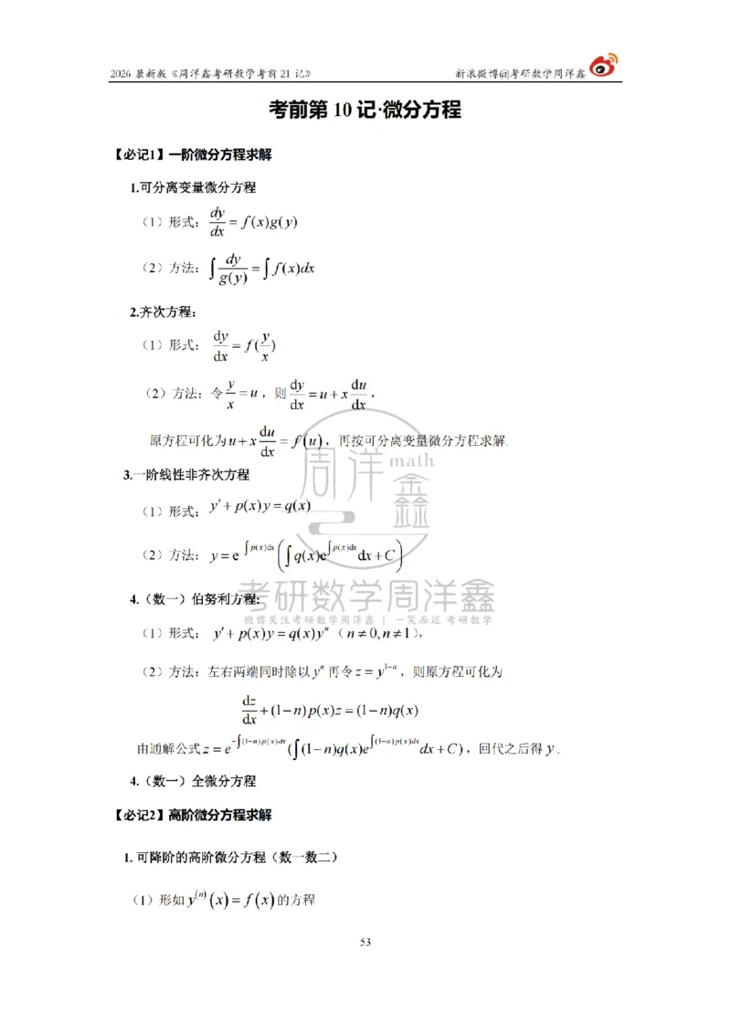 212.2026考研数学周洋鑫考前21记（最终版）_04.2026考研数学周洋鑫数学笑过_00.随课资料
