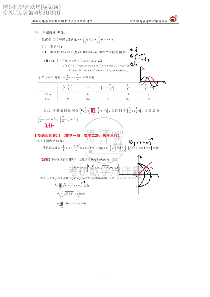 2026考前最后四套卷（2）周洋鑫手迹笔记_1_04.2026考研数学周洋鑫数学笑过_11.26考研数学一考前四套卷全真模考解析课_四套卷