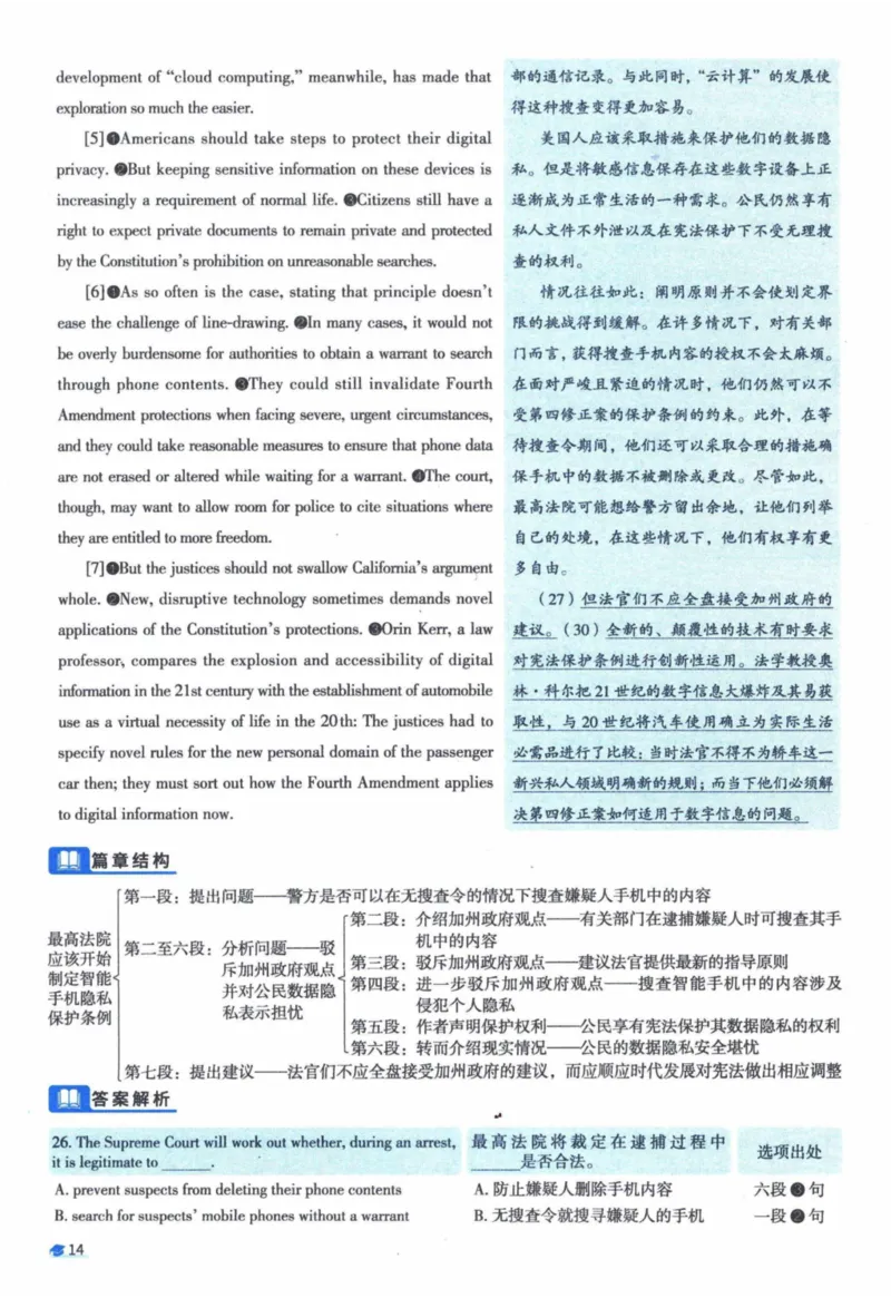 2015年真题逐题细解_41考研英语一二历年真题解析_英语一_解析册+逐词逐句册