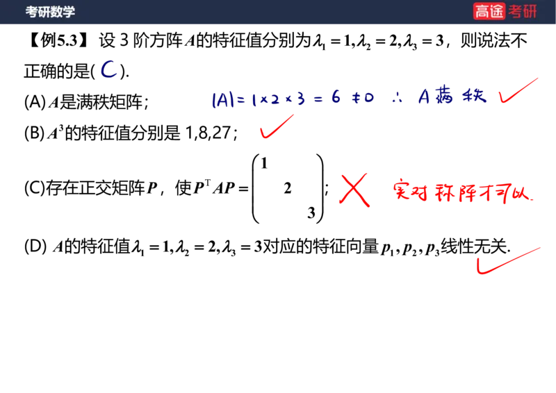 (63)-线代8&mdash;&mdash;特征值特征向量1笔记版_08.2026考研数学高途王喆全程班_赠送2025课程_25考研数学（三）全年智达班_{2}--资料