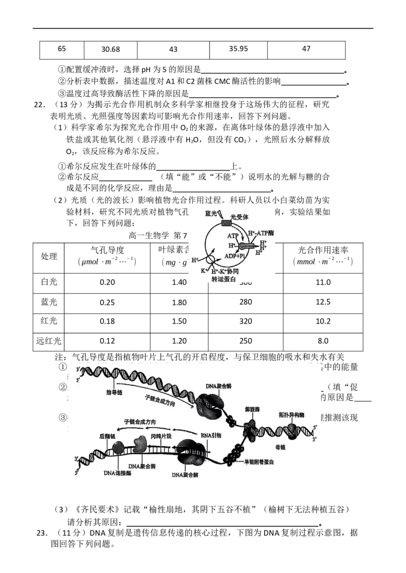 内蒙古赤峰市2024-2025下学年高一下学期期末生物试卷（有答案）_2024-2025高一（7-7月题库）_2025年7月_250720内蒙古赤峰市2024-2025学年高一下学期期末联考（全）
