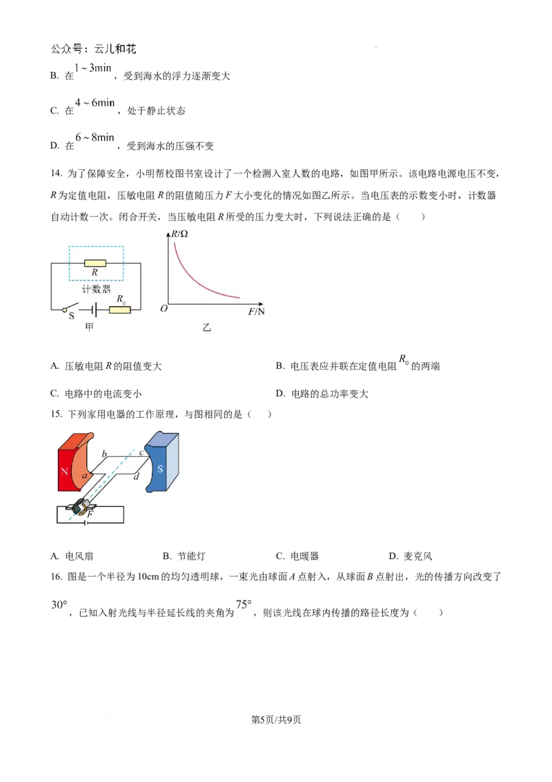 精品解析：江西省临川第一中学2024-2025学年高一上学期开学考试物理试题（原卷版）_2024-2025高一（7-7月题库）_2024年9月试卷_0912江西省临川第一中学2024-2025学年高一上学期开学考试
