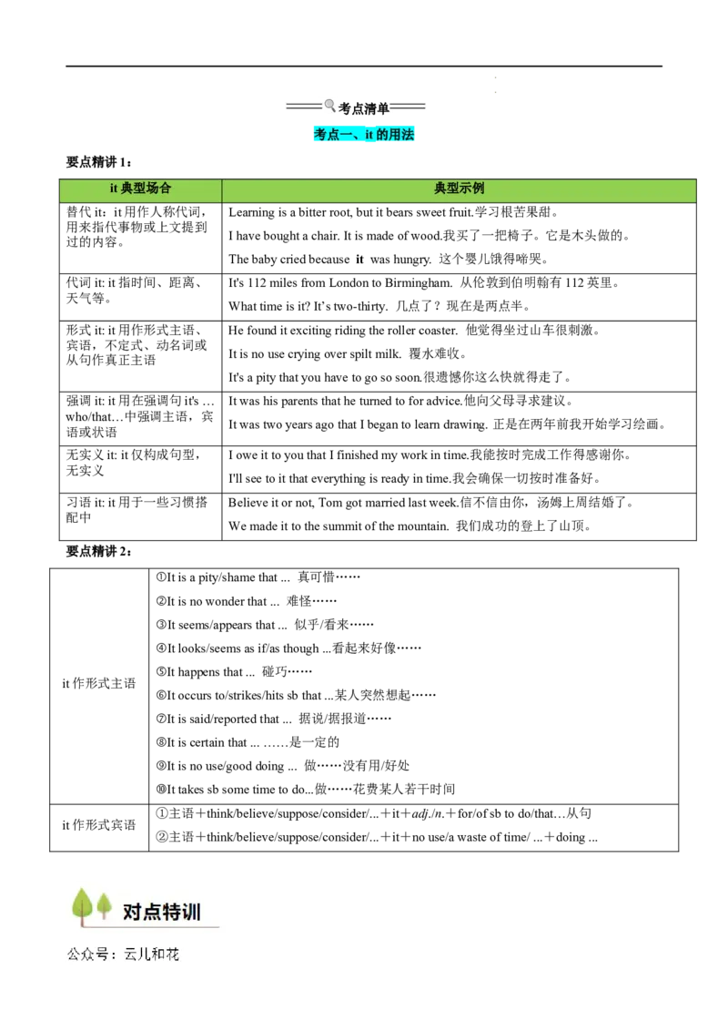 衔接点02代词、数词（初高考点差异及衔接）（解析版）_2024-2025高一（7-7月题库）_2024年7月试卷
