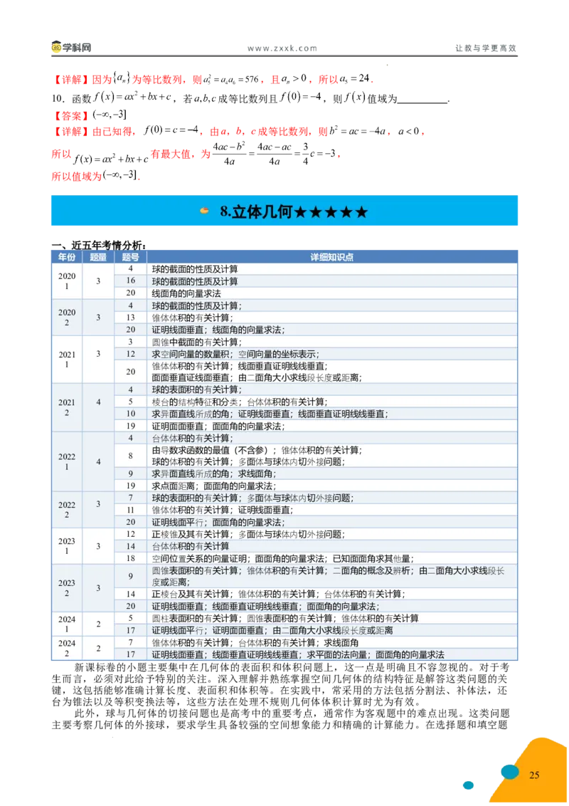 2025年高考数学考前最后一课_2024-2025高三（6-6月题库）_2025年05月试卷_05242025年高考考前最后一课数学