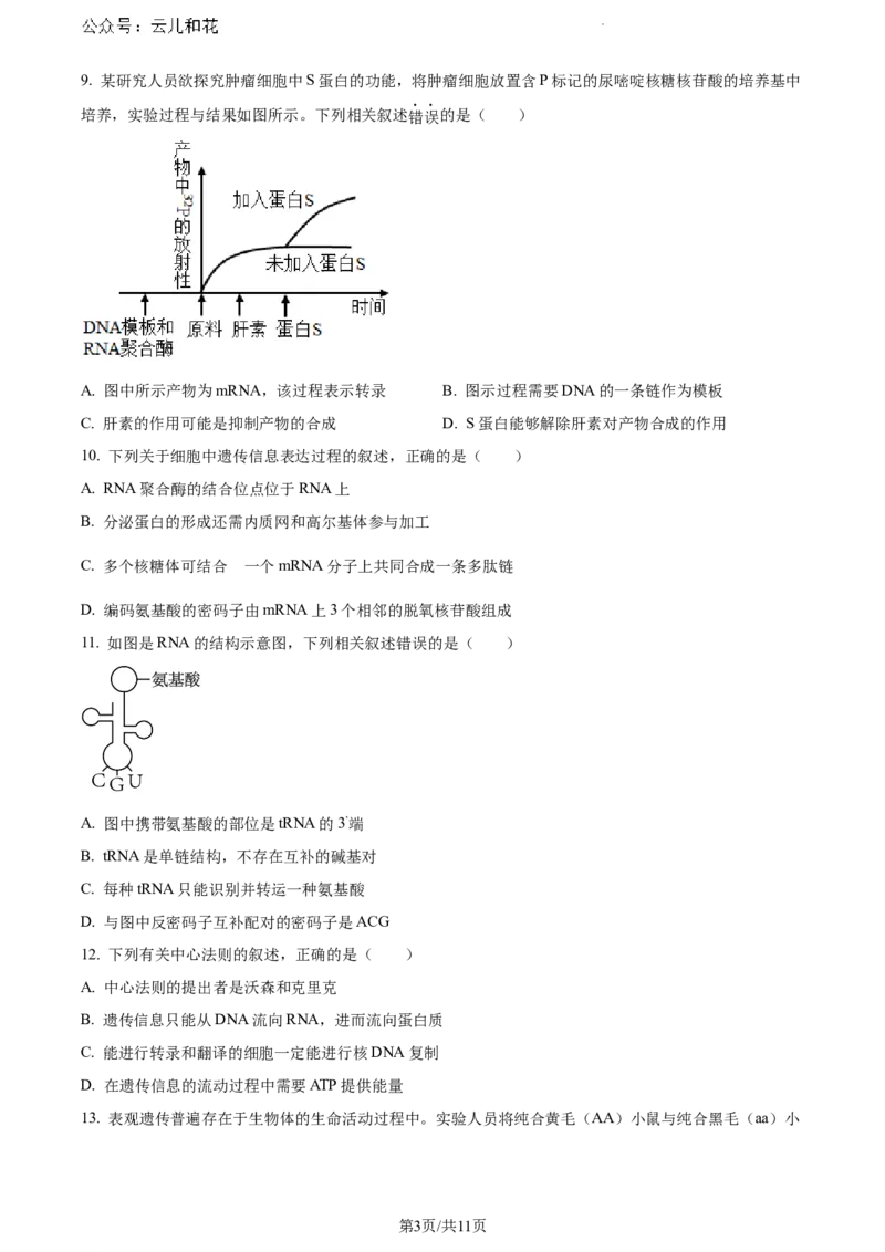 陕西省铜川市印台区铜川市第一中学2023-2024学年高一下学期7月期末生物试题_2024-2025高一（7-7月题库）_2024年8月试卷_0804陕西省铜川市第一中学2023-2024学年高一下学期期末考试