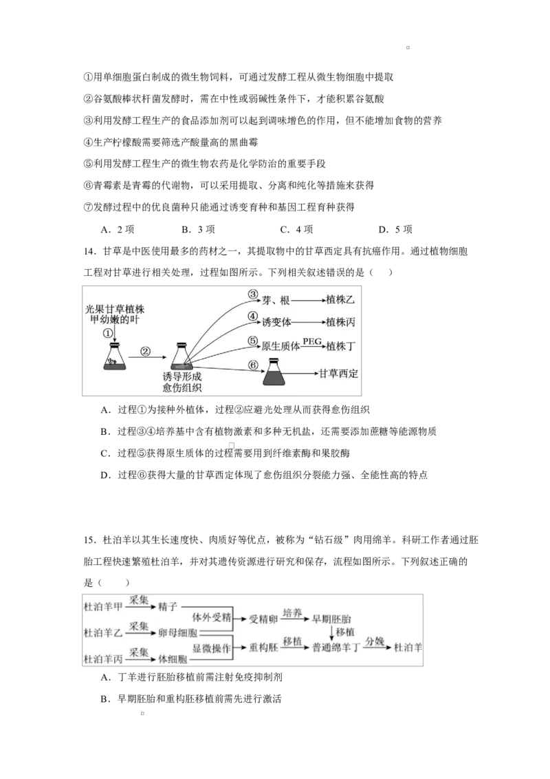 湖北省黄冈市蕲春县第一高级中学2024-2025学年高二下学期5月月考生物试题_2024-2025高二（7-7月题库）_2025年6月试卷_0605湖北省黄冈市蕲春县第一高级中学2024-2025学年高二下学期5月月考
