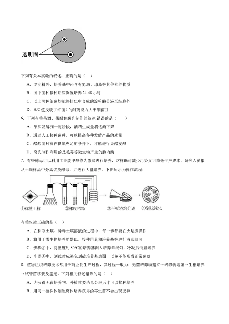 江苏省徐州市2024-2025学年高二下学期期中考试生物Word版含答案_2024-2025高二（7-7月题库）_2025年6月试卷_0609江苏省徐州市2024-2025学年高二下学期期中考试