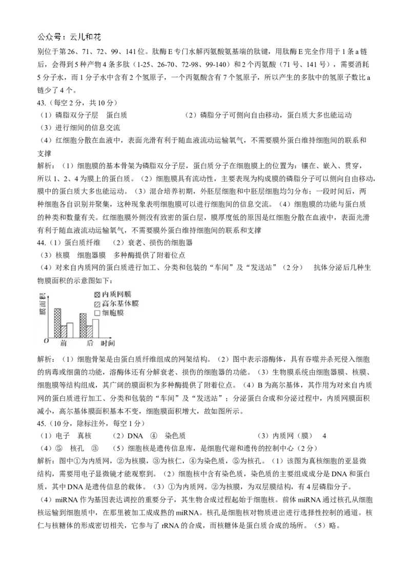 四川省成都市第七中学2024-2025学年高一上学期11月期中考试生物Word版含解析_2024-2025高一（7-7月题库）_2024年11月试卷_1113四川省成都市第七中学2024-2025学年高一上学期11月期中考试