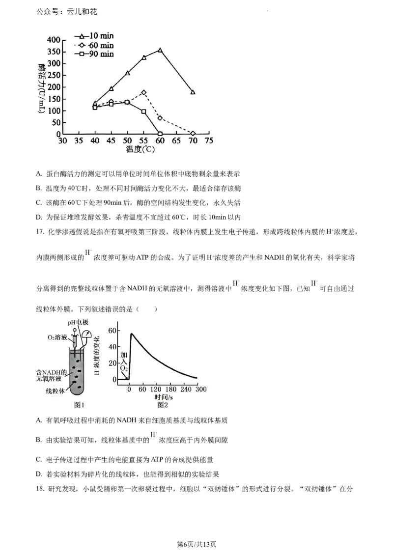 山东省日照市2023-2024学年高二下学期期末考试生物试题_2024-2025高一（7-7月题库）_2024年8月试卷_0802山东省日照市2023-2024学年高一下学期期末考试